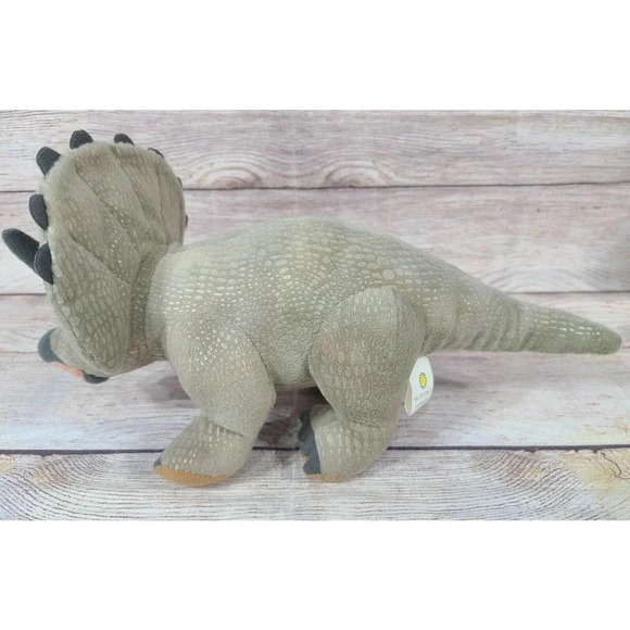 Smithsonian Institute Plush Triceratops Dinosaur Stuffed Animal Gray 13" - Picture 4 of 6